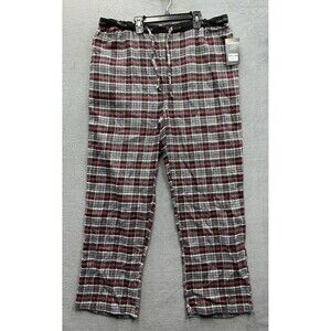 Perry Ellis PORTFOLIO Black Gingham Check SOFT Comfort Pajama Sleep Pants Sz XL